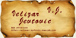 Velizar Jevtović vizit kartica